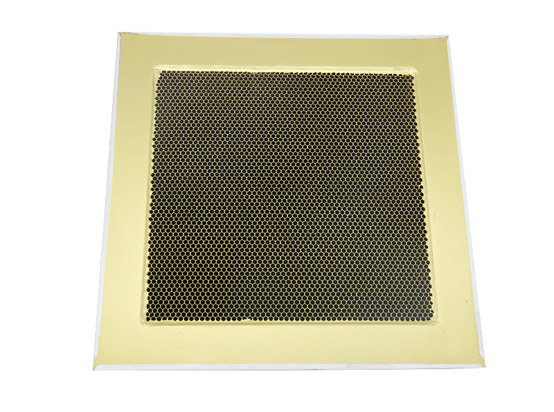 Welded Spray-Painted Honeycomb Waveguide Window