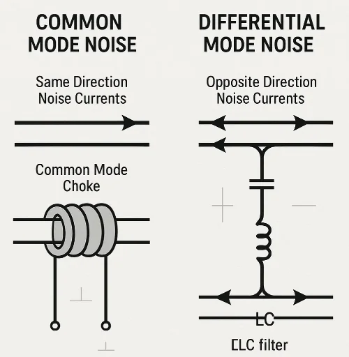common mode and differential mode